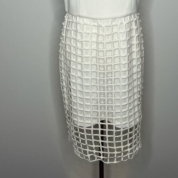 J by JOA Cage Off White Sleeveless Full Zip Dress Womens Size Medium - Picture 3 of 12